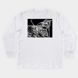 GT40 Engine Tracing Kids Long Sleeve T-Shirt